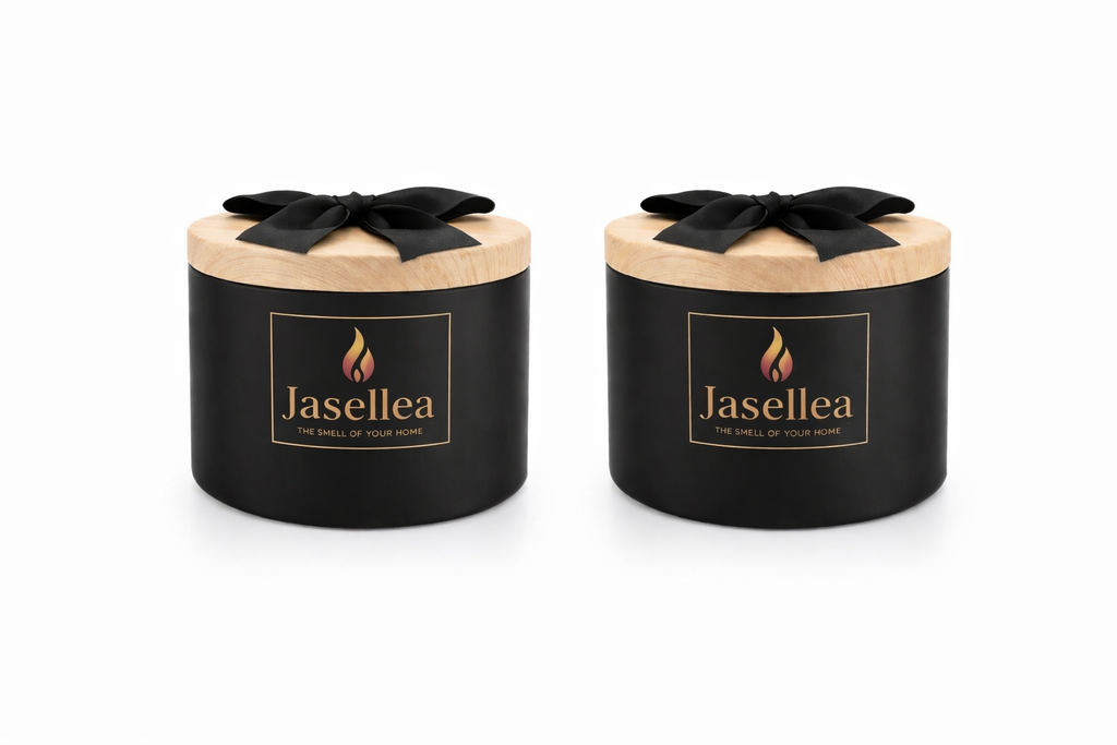 Zestaw 2 świece zapachowe sojowe Whisky i miód, Las po burzy 200 g x2 | Jasellea