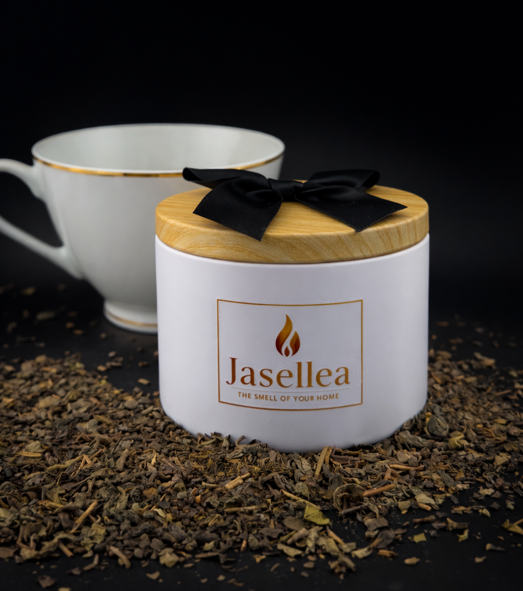 Świeca zapachowa sojowa Zielona Herbata 200 g | Jasellea