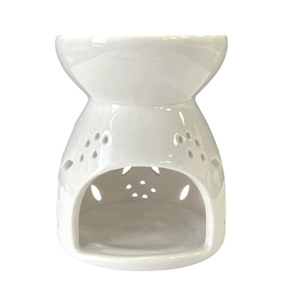 Kominek ceramiczny biały do wosków i olejków 8 cm