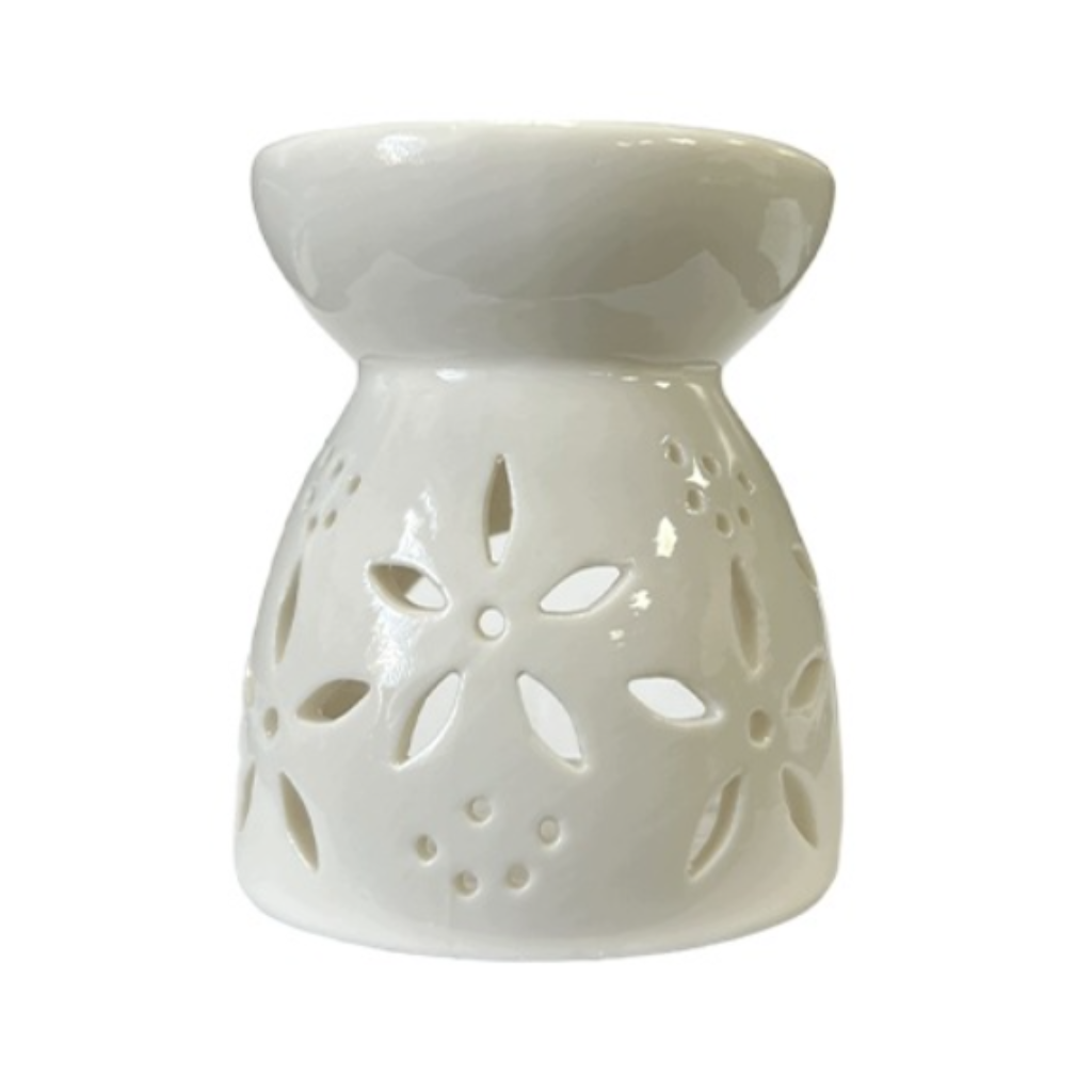 Kominek ceramiczny biały do wosków i olejków 8 cm