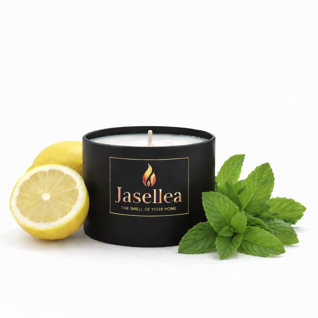 Świeca zapachowa sojowa Sorbet cytrynowy z miętą 200 g | Jasellea